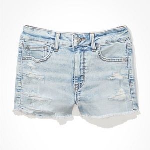 American Eagle High-Waisted Denim Short Short size 8